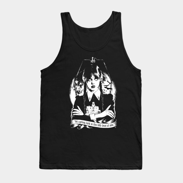 Wednesday Addams Tank Top by SSINAMOON COVEN